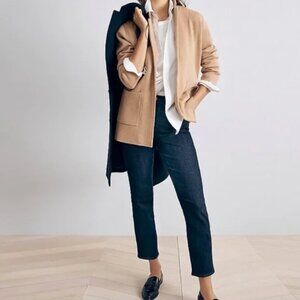 J.Crew Open-front Cardigan Sweater 100% Merino Wool Blazer Style G7746 Size XXS